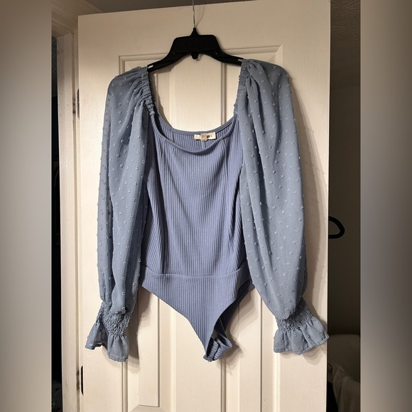 Vici Swiss Dot Ribbed Bodysuit Size Medium - Picture 5 of 9